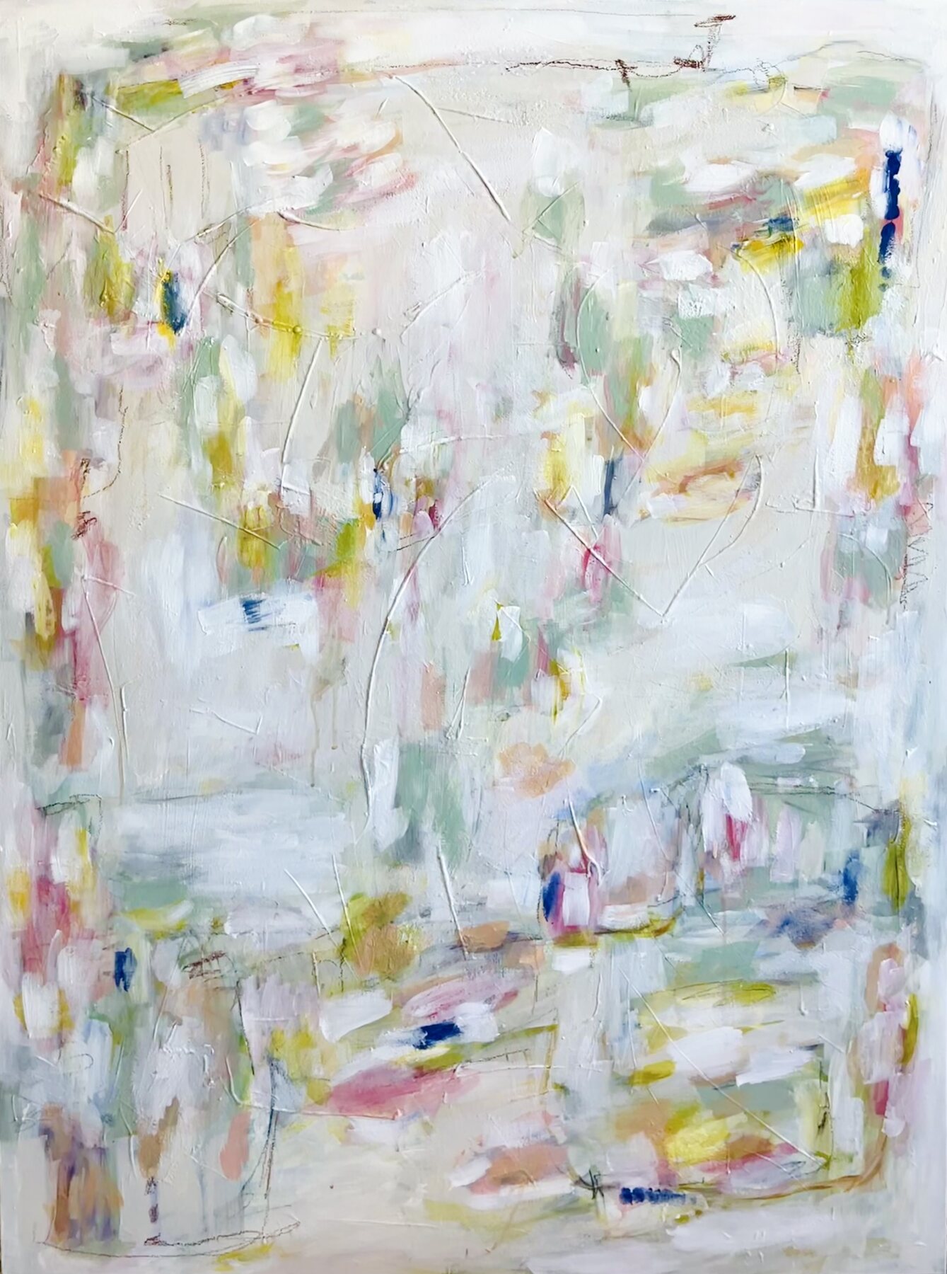 “Begin Again”, original abstract painting by Sydni McKenzie