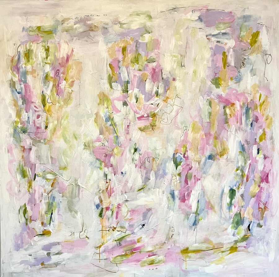 “Blossoms”, original abstract painting by Sydni McKenzie