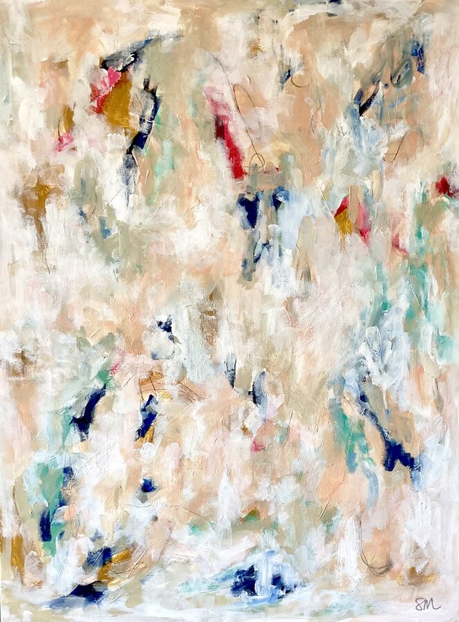 “Embracing Joy”, original abstract painting by Sydni McKenzie