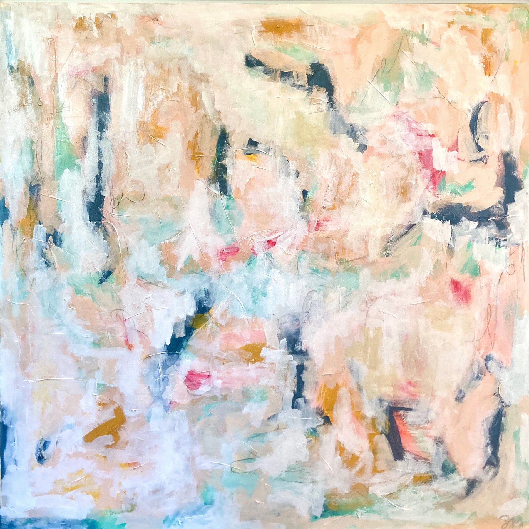 “Falling Leaves”, original abstract painting by Sydni McKenzie