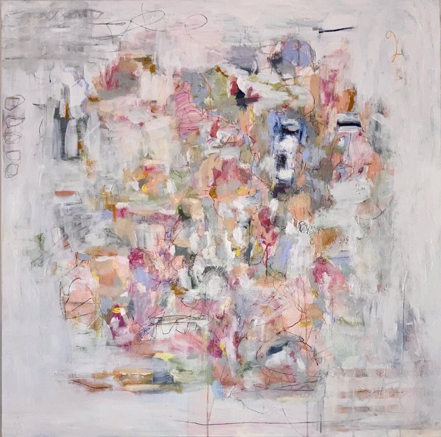 “Happy Soul”, original abstract painting by Sydni McKenzie