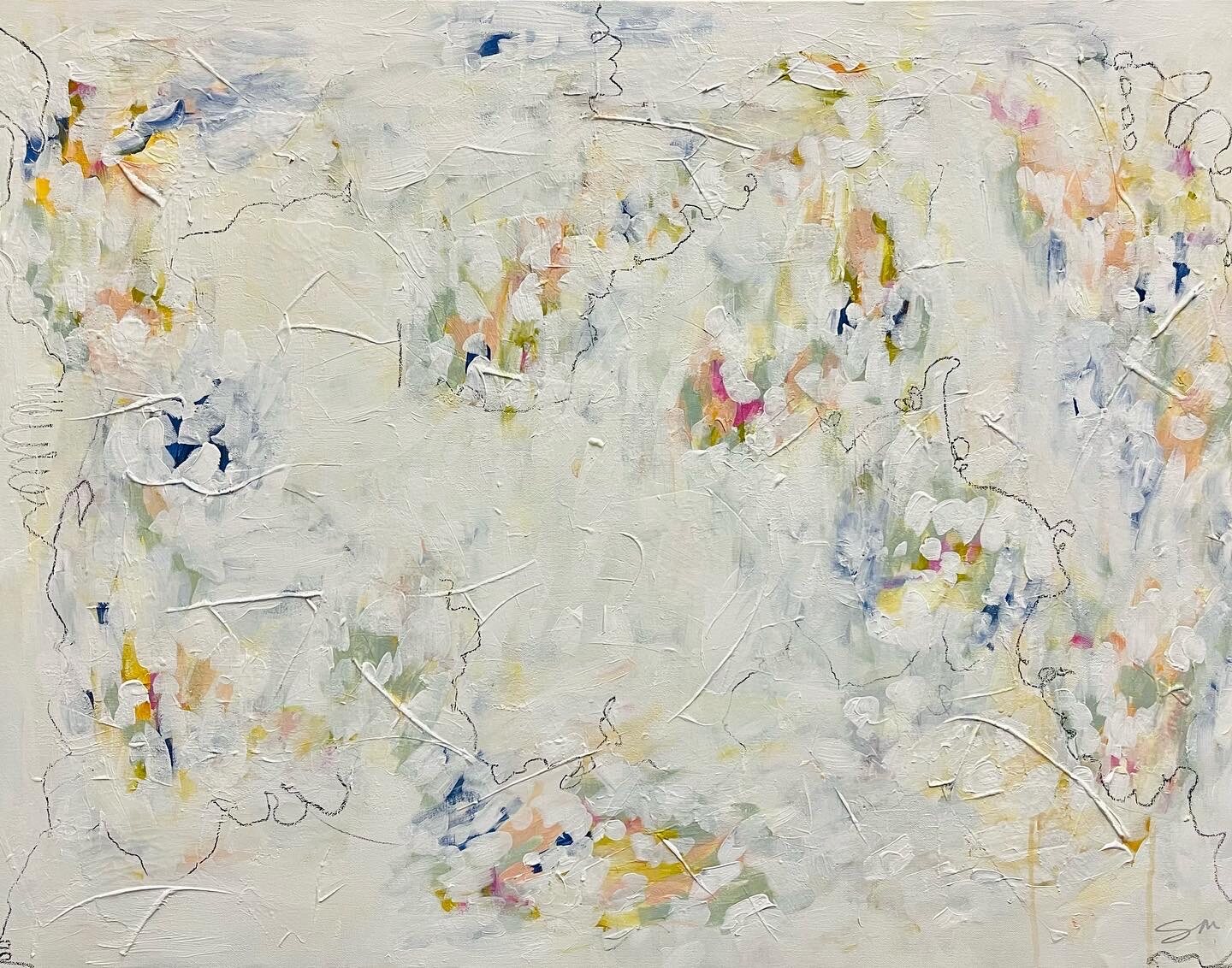 “Springtime Whims”, original abstract painting by Sydni McKenzie